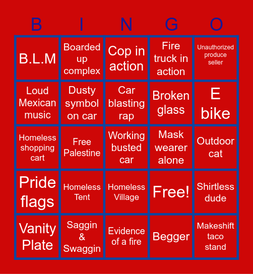 Oakland Bingo Card