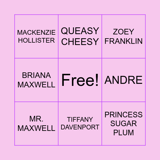 DORK DIAIRES BINGO Card