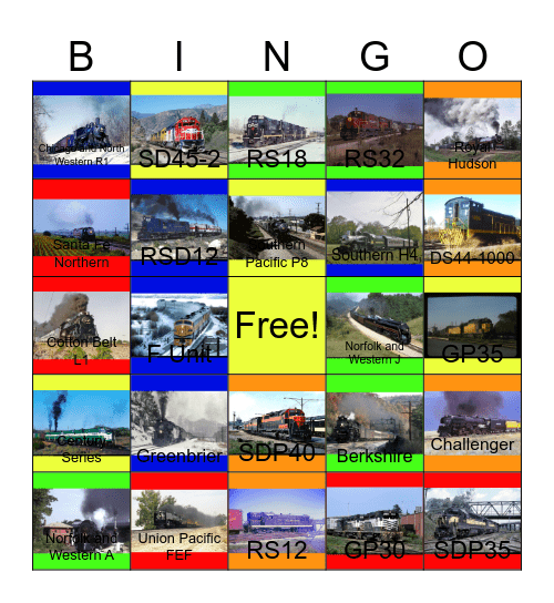 EMD GP30- The Original Owners Bingo Card