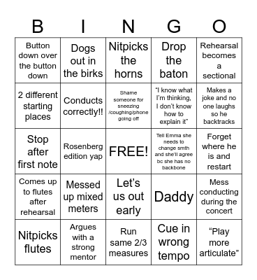 Richard Boingo Bingo Card
