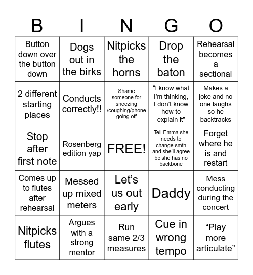 Richard Boingo Bingo Card