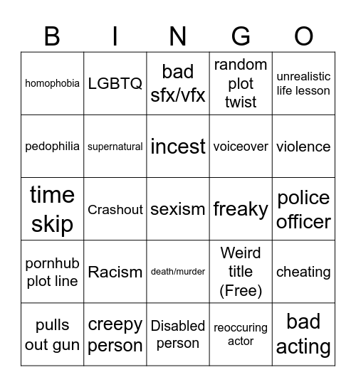 duckydee stream bingo Card