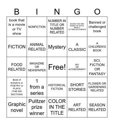 PUTNAM VALLEY LIBRARY summer fun Bingo Card