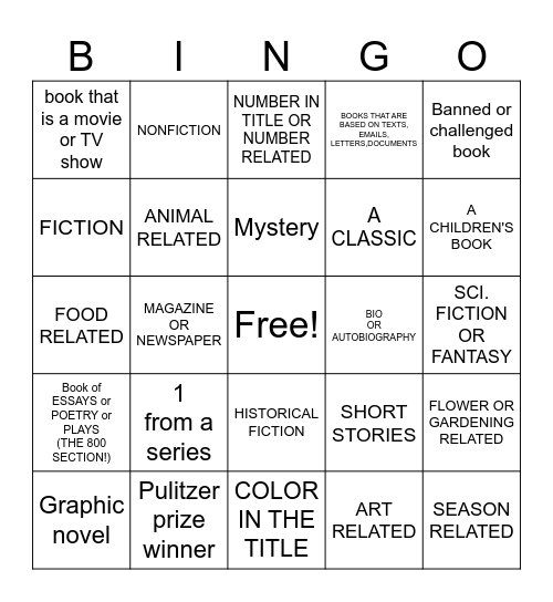 PUTNAM VALLEY LIBRARY summer fun Bingo Card