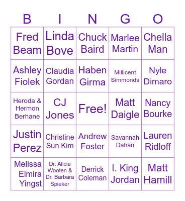 Successful Deaf People Bingo Card