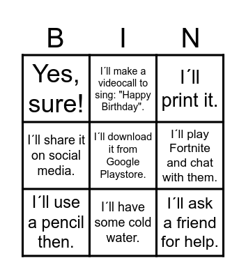 M&M Problems-Solutions Bingo Card