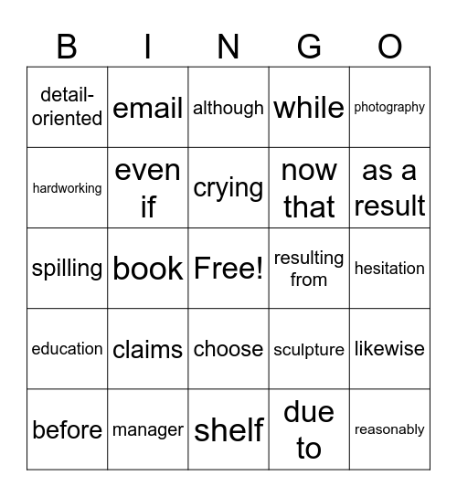 Morning Session 2 Bingo Card