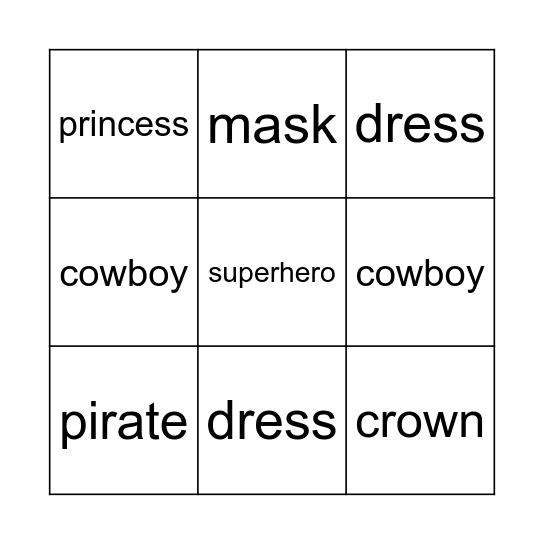 Lesson 13 Bingo Card