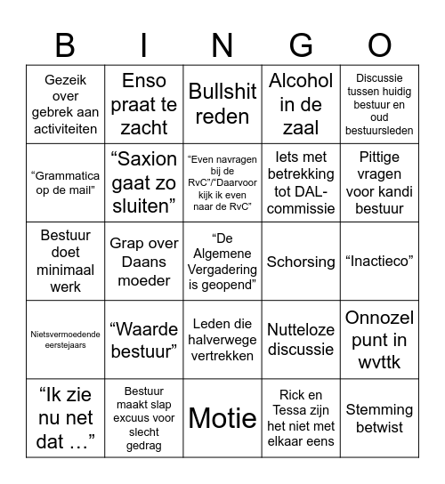 ALV-Bingo Card