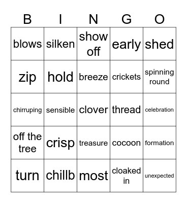 MY AUTUMN BOOK REVIEW Bingo Card