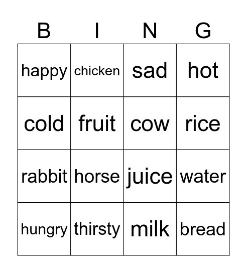 Review Bingo Card