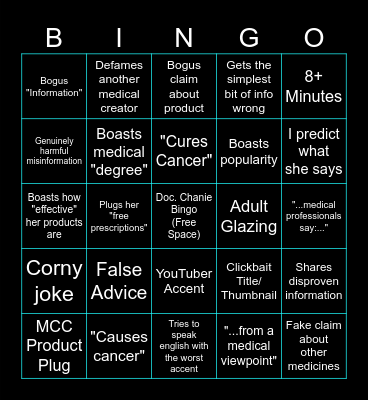 Doc. Chanie Bingo Card