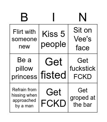 Bw's FCKD Bingo Card