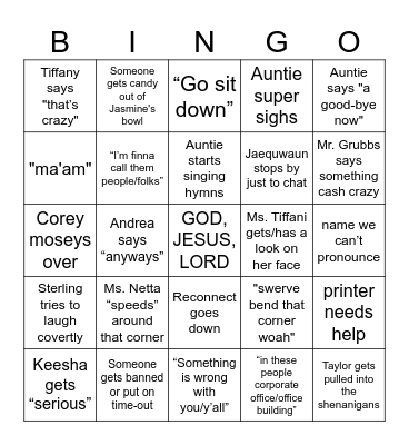 I need you in my LIFFEEE Bingo Card