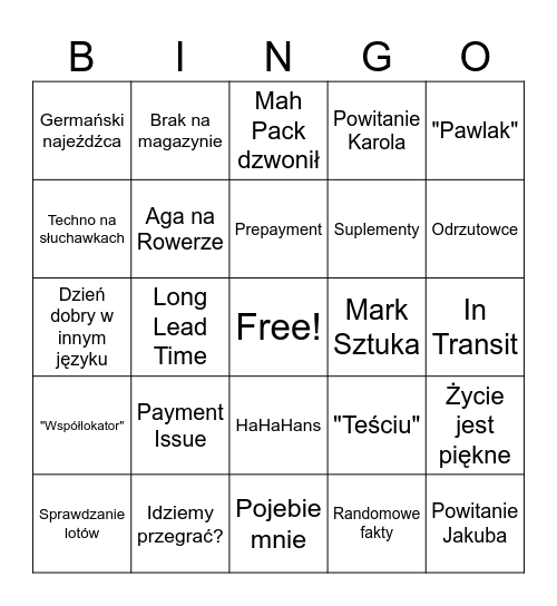 Bingo 11.06 Bingo Card