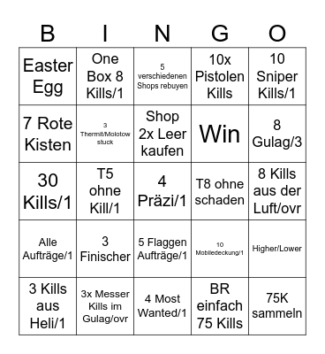 Eddie x Dilly x Vano Bingo Card