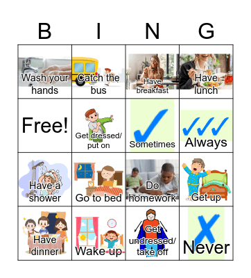 Kids Box 3 - Unit 3 Bingo Card