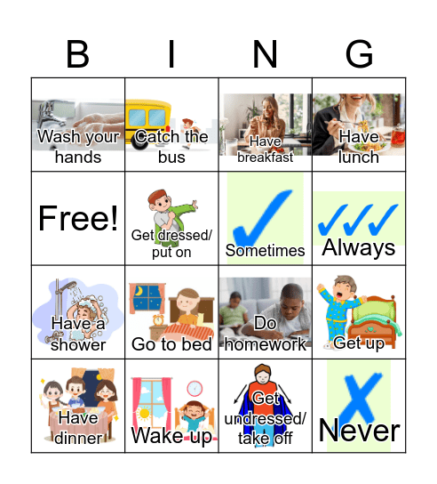 Kids Box 3 - Unit 3 Bingo Card
