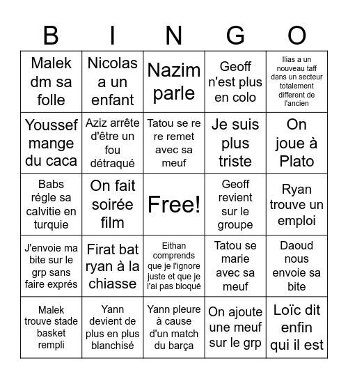 BINGO 2025 Bingo Card