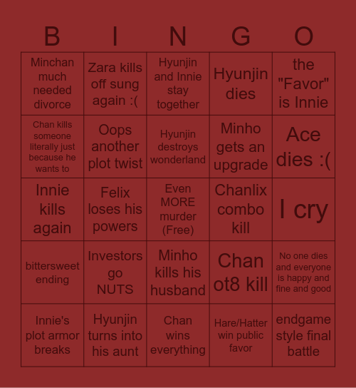 Danse Macabre Bingo 3: Endgame Bingo Card