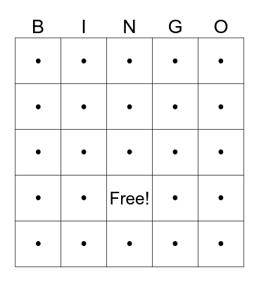 Social life Bingo Card