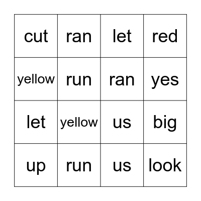 CKLA Skills Unit 5 Sight and Tricky Words 1 Bingo Card