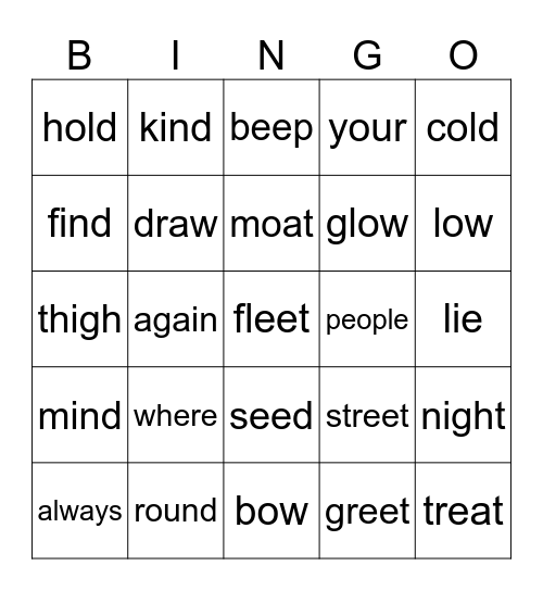 Benchmark Unit 7 Bingo Card