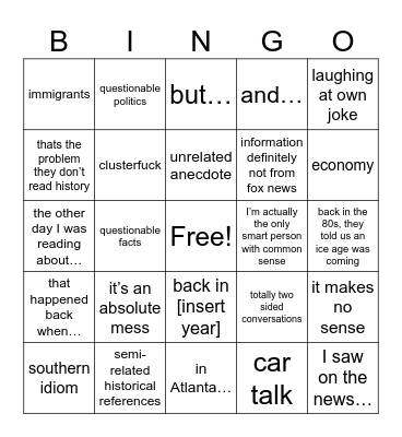 JIM BINGO Card