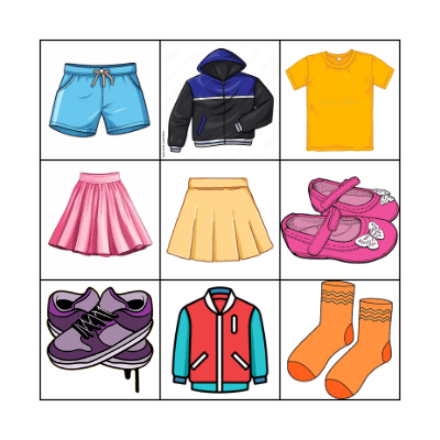 CLOTHES BINGO Card