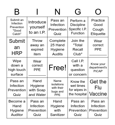 General Hospital Bingo Card