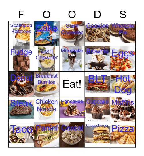 Foods! Bingo Card