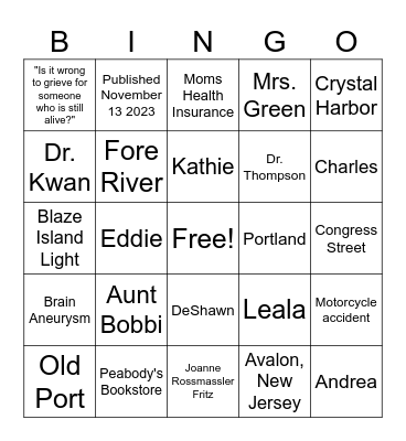 Ruptured Bingo Card