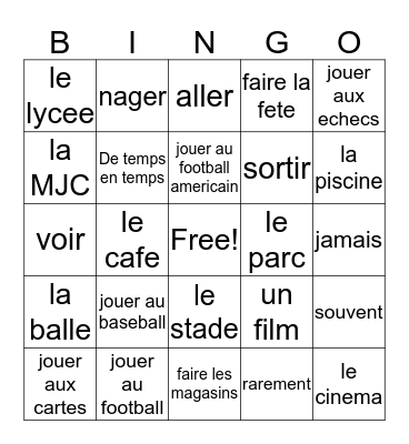 ch. 2, voc. 2 Bingo Card
