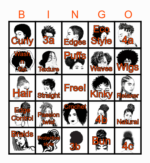 KINKS N CURLS BINGOOOO NIGHT Bingo Card
