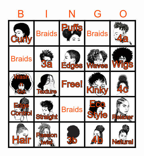 KINKS N CURLS BINGOOOO NIGHT Bingo Card