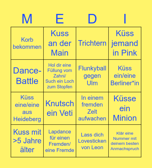 Medimeisterschaften Linz - Single Bingo Card