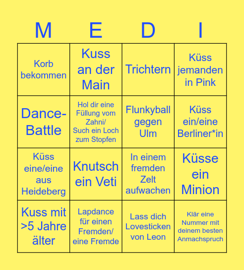 Medimeisterschaften Linz - Single Bingo Card