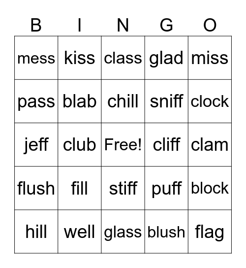 Orange Level Bingo Card