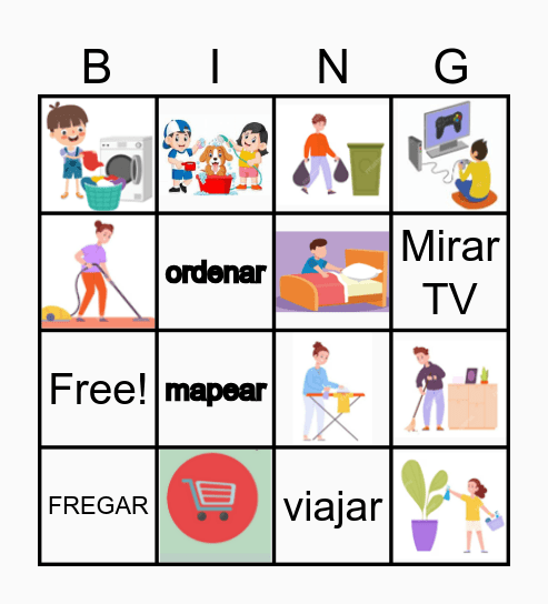 TAREAS DEL HOGAR Bingo Card