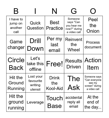 NPSW Office Bingo! Bingo Card