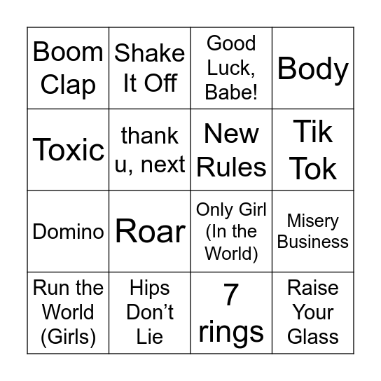 Red Line Music Bingo - Round 1 Bingo Card