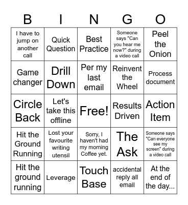 NPSW Office Bingo! Bingo Card