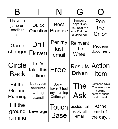 NPSW Office Bingo! Bingo Card