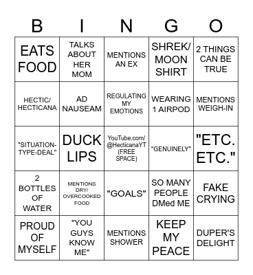 AMBERLYNN REID BINGO Card