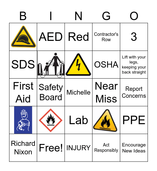 Safety BINGO Card