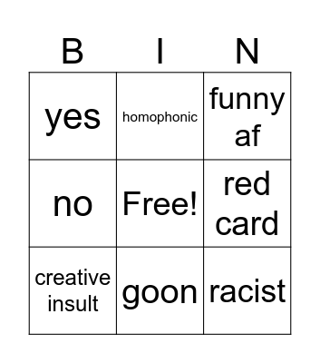 tik tok comments Bingo Card