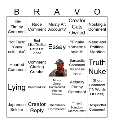 Bravo Six... Going Dark Bingo Card
