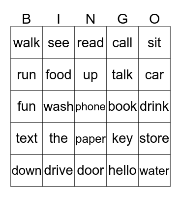Bingo for Eric Bingo Card