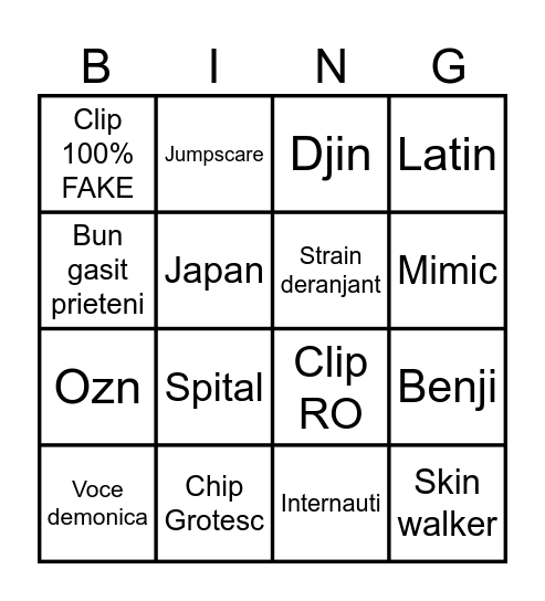 Paul Dadrian bingo Card