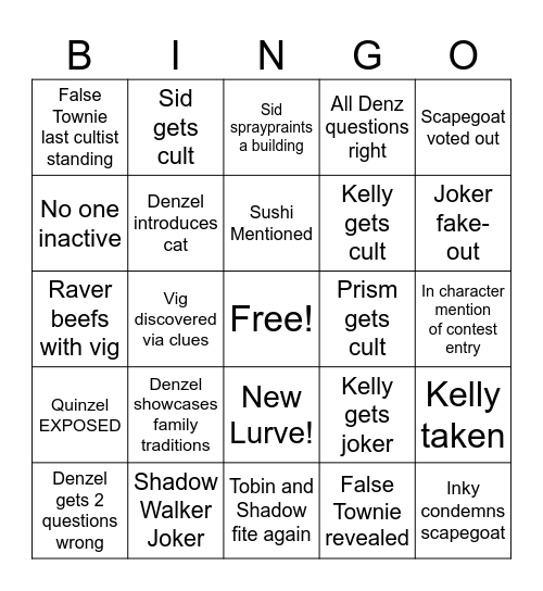 Soupston Round 5 Bingo Card
